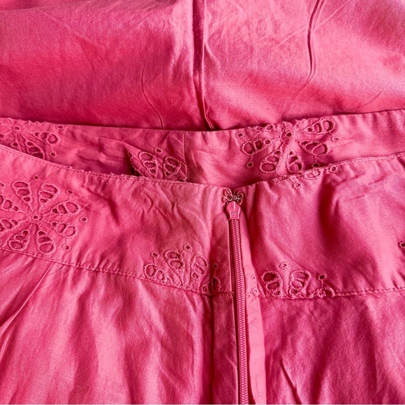 Banana Republic Coral Eyelet A-Line Skirt Size 8 - Picture 10 of 13